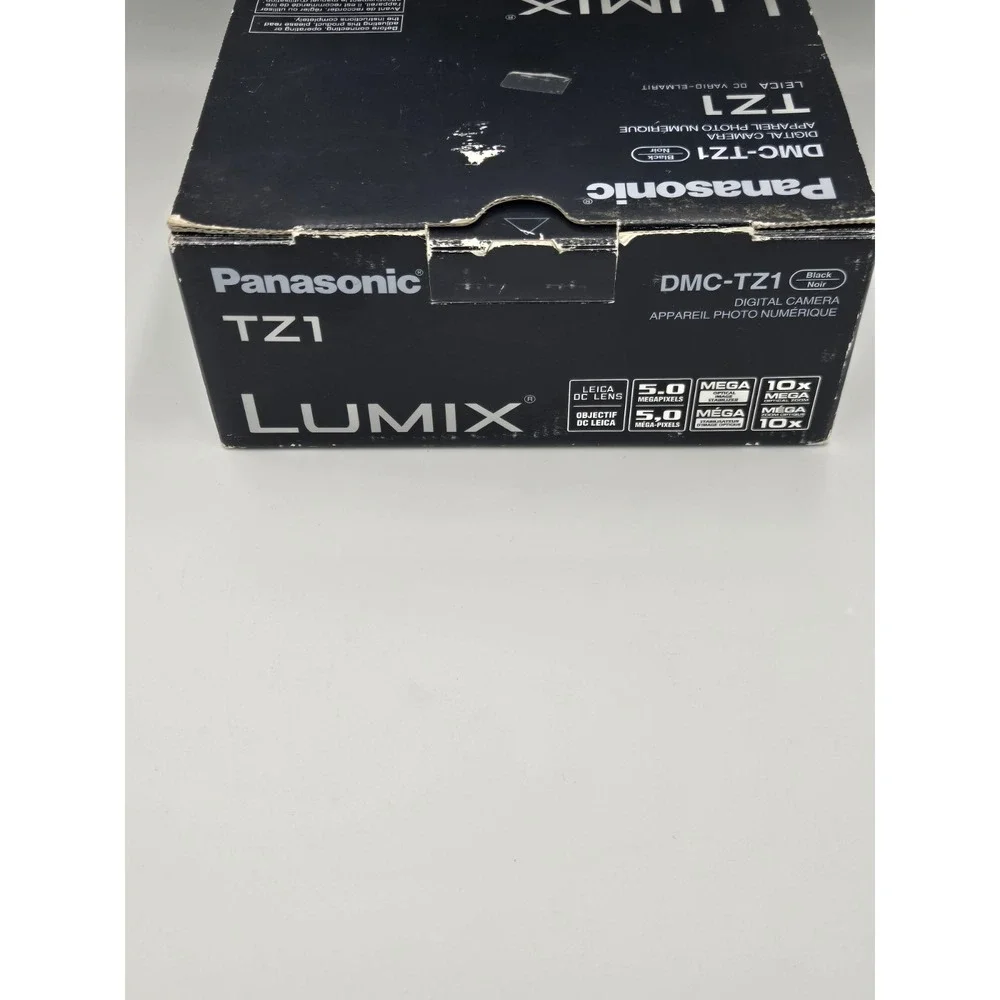 Camera Panasonic Digital Lumix DMC-TZ1 5.0MP Black Tested-Many Extras Works